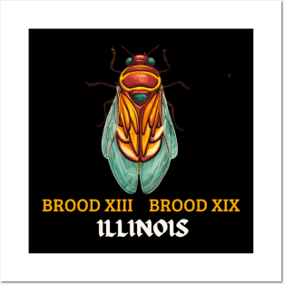 BROOD XIX BROOD XIII ILLINOIS Posters and Art